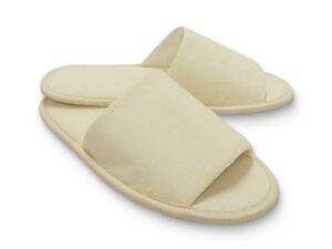 Hotelske papuče bež s otvorenim prstima